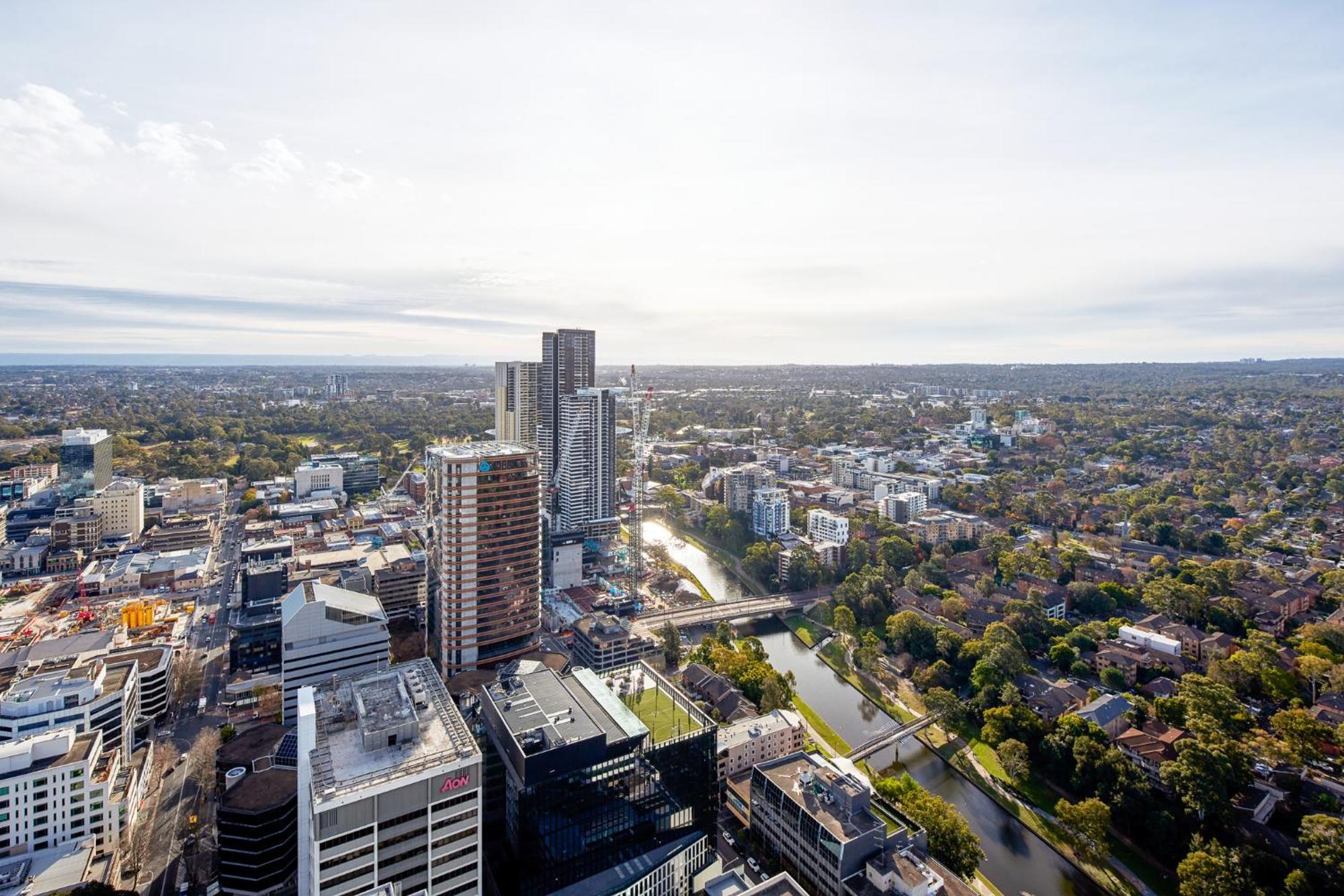 Meriton Suites George Street, Parramatta Sydney Esterno foto